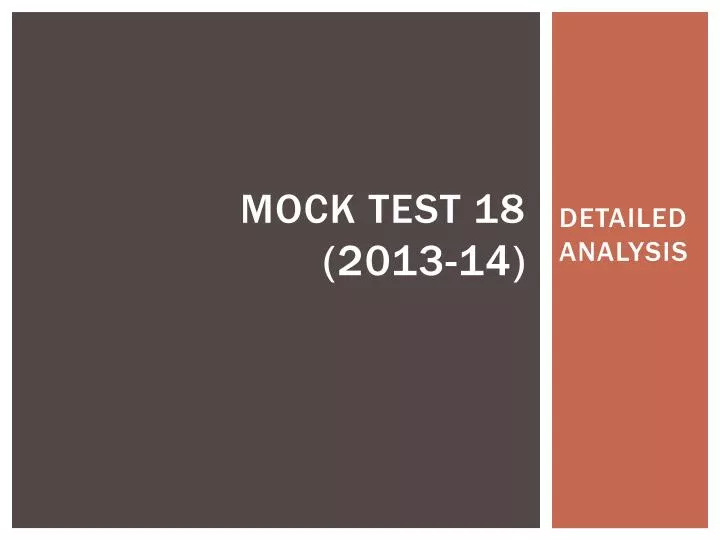 mock test 18 2013 14