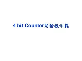4 bit Counter ?????