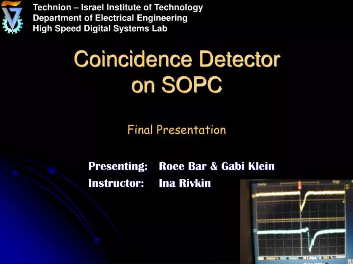 coincidence detector on sopc final presentation
