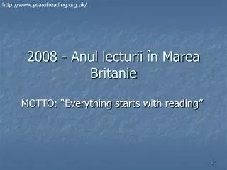 2008 anul lecturii n marea britanie