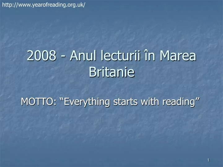 2008 anul lecturii n marea britanie