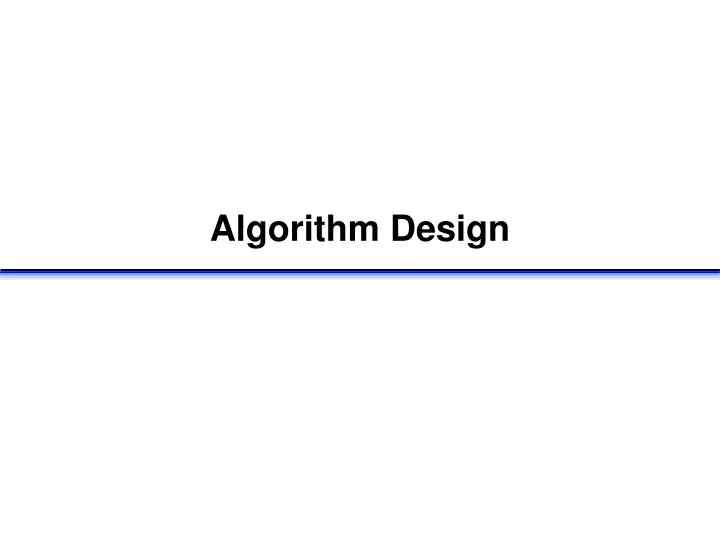 algorithm design