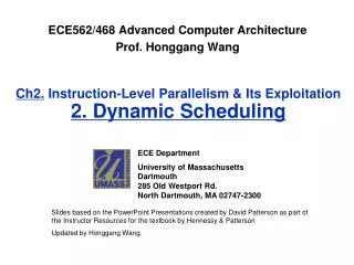 Ch2. Instruction-Level Parallelism &amp; Its Exploitation 2. Dynamic Scheduling