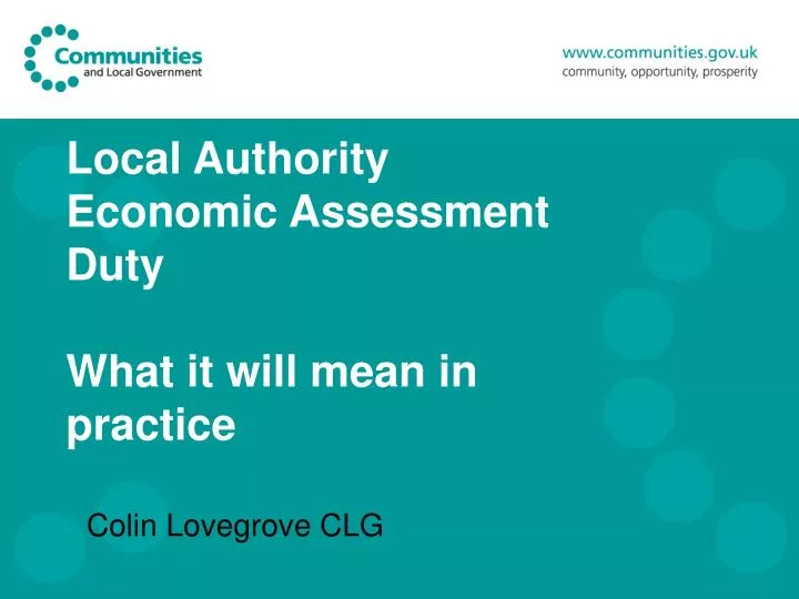 local authority economic assessment duty what it will mean in practice
