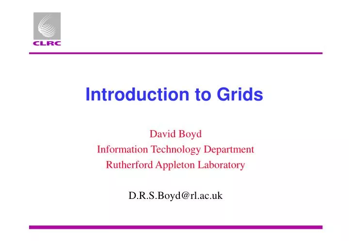 introduction to grids