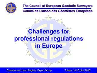 Challenges for professional regulations in Europe