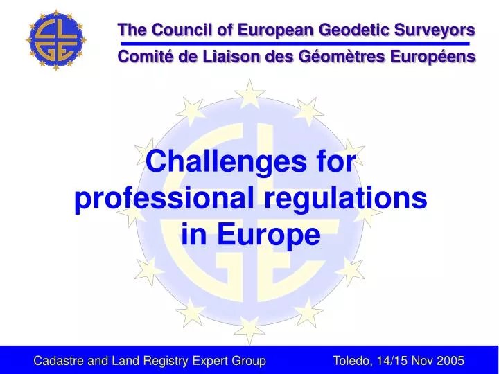 challenges for professional regulations in europe