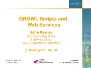 GROWL Scripts and Web Services