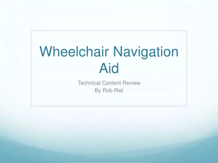 wheelchair navigation aid