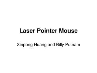 Laser Pointer Mouse