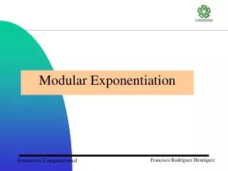 Modular Exponentiation