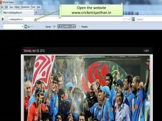 Open the website cricketrajasthan
