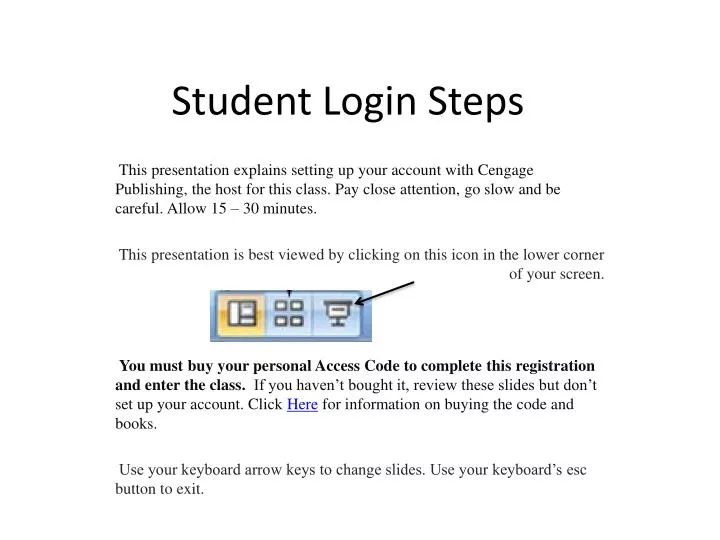 student login steps