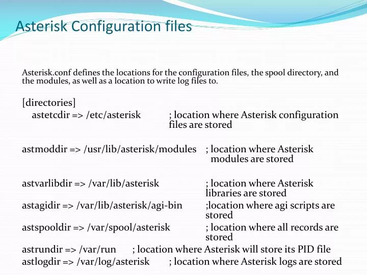 asterisk configuration files