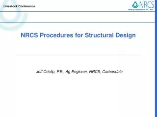 NRCS Procedures for Structural Design