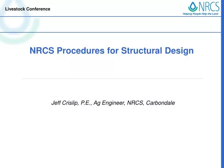 nrcs procedures for structural design