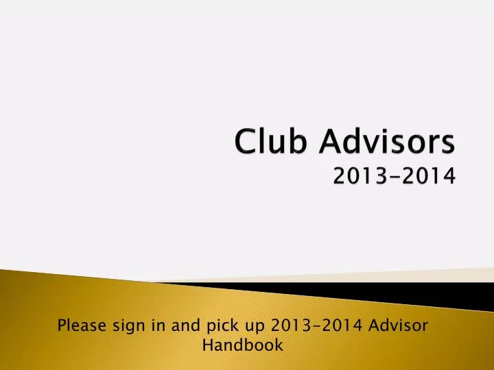 club advisors 2013 2014