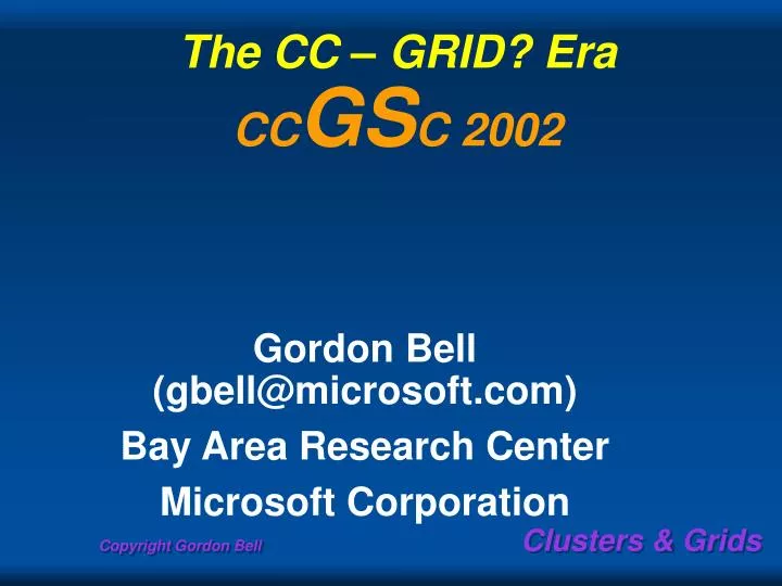 the cc grid era cc gs c 2002