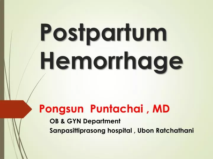 postpartum hemorrhage