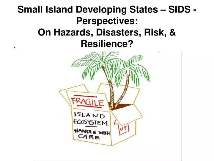 small island developing states sids perspectives on hazards disasters risk resilience