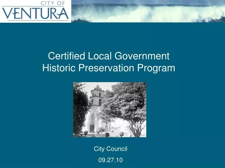 certified local government historic preservation program