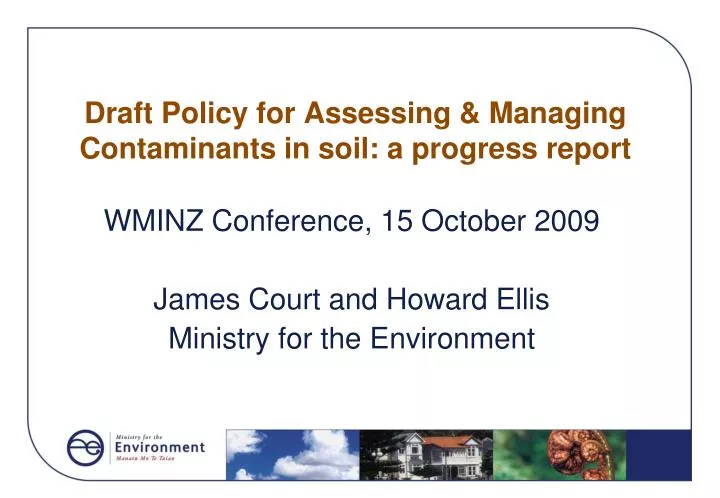 draft policy for assessing managing contaminants in soil a progress report