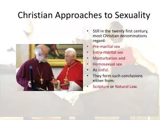Christian Approaches to Sexuality