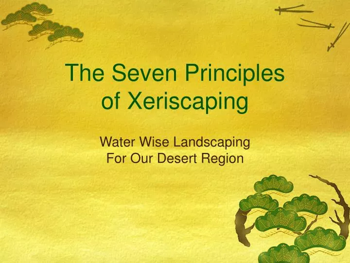 the seven principles of xeriscaping