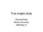 True singles study - slide 1