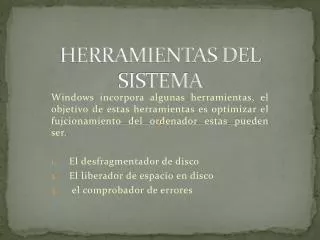 herramientas del sistema