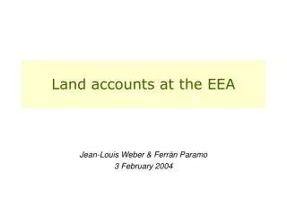 Land accounts at the EEA