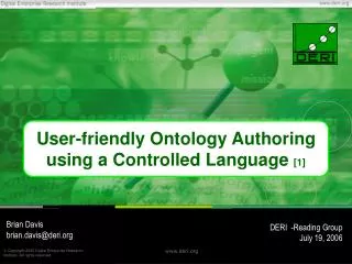 User-friendly Ontology Authoring using a Controlled Language [1]