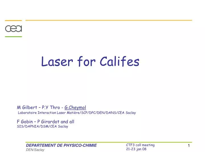 laser for califes