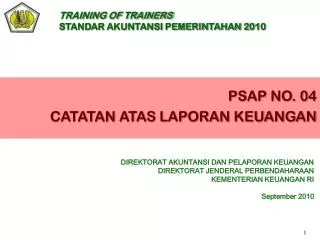 psap no 04 catatan atas laporan keuangan