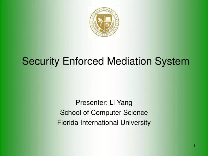 security enforced mediation system