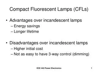 Compact Fluorescent Lamps (CFLs)