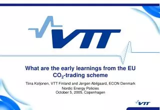 what are the early learnings from the eu co 2 trading scheme