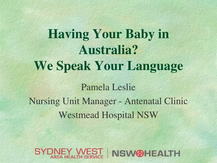 having your baby in australia we speak your language