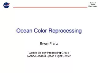 Ocean Color Reprocessing