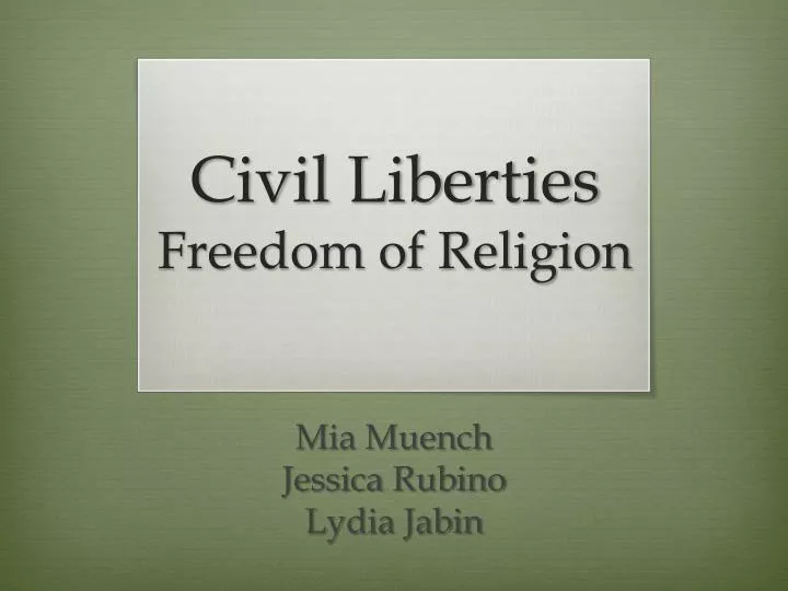 civil liberties freedom of religion