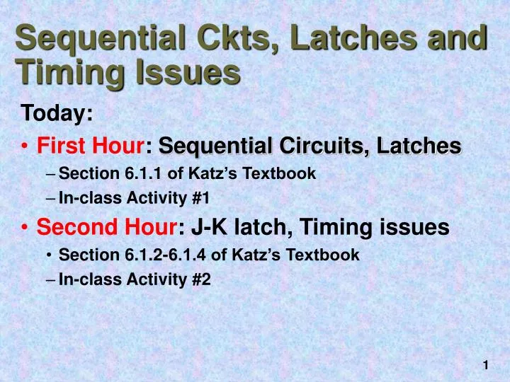 sequential ckts latches and timing issues