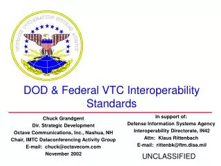 DOD &amp; Federal VTC Interoperability Standards