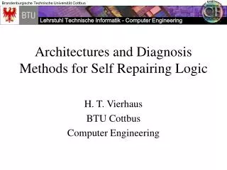 Architectures and Diagnosis Methods for Self Repairing Logic