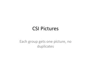 csi pictures