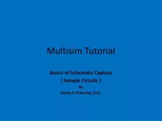 Multisim Tutorial