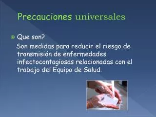 precauciones universales