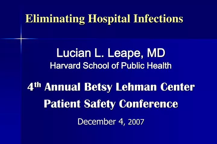eliminating hospital infections