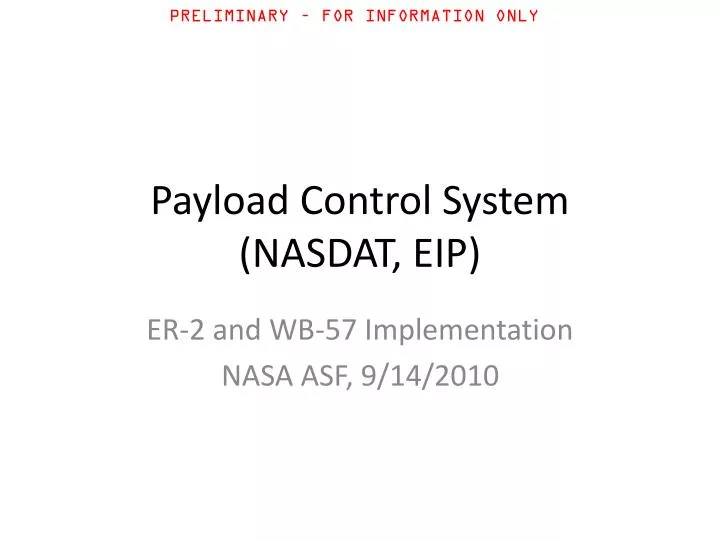 payload control system nasdat eip