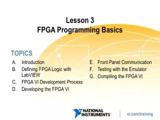 Lesson 3 FPGA Programming Basics