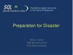 Preparation for Disaster - slide 1